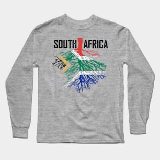 South Africa Roots South African Flag Gift Long Sleeve T-Shirt